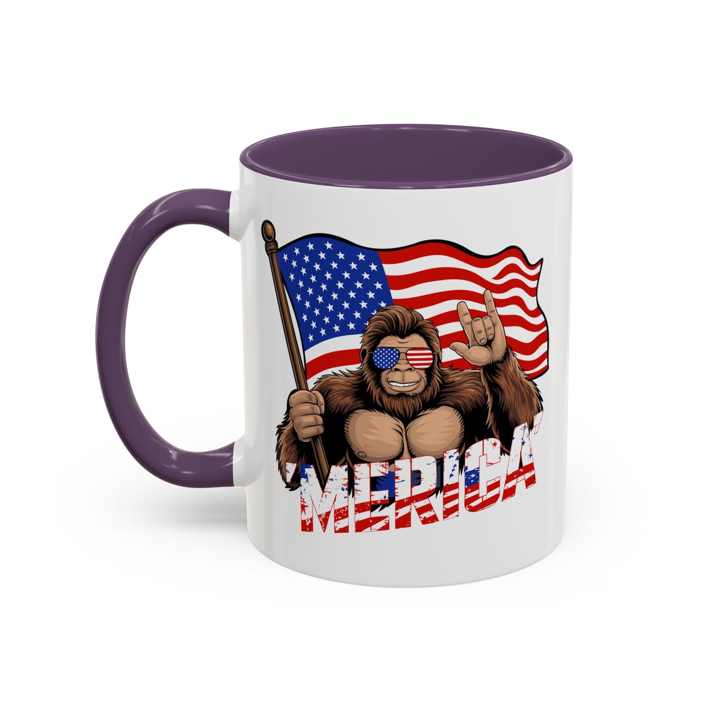 4th of July Mug - Bigfoot USA Flag