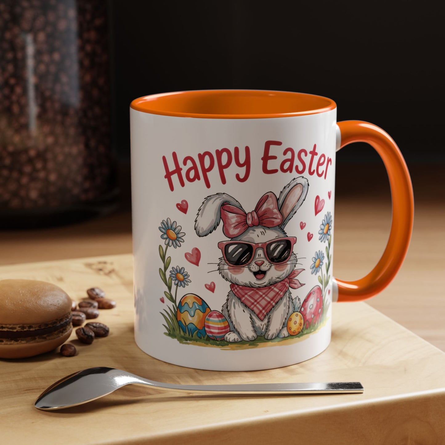 Easter Mug - Happy Easter Cool Bunny