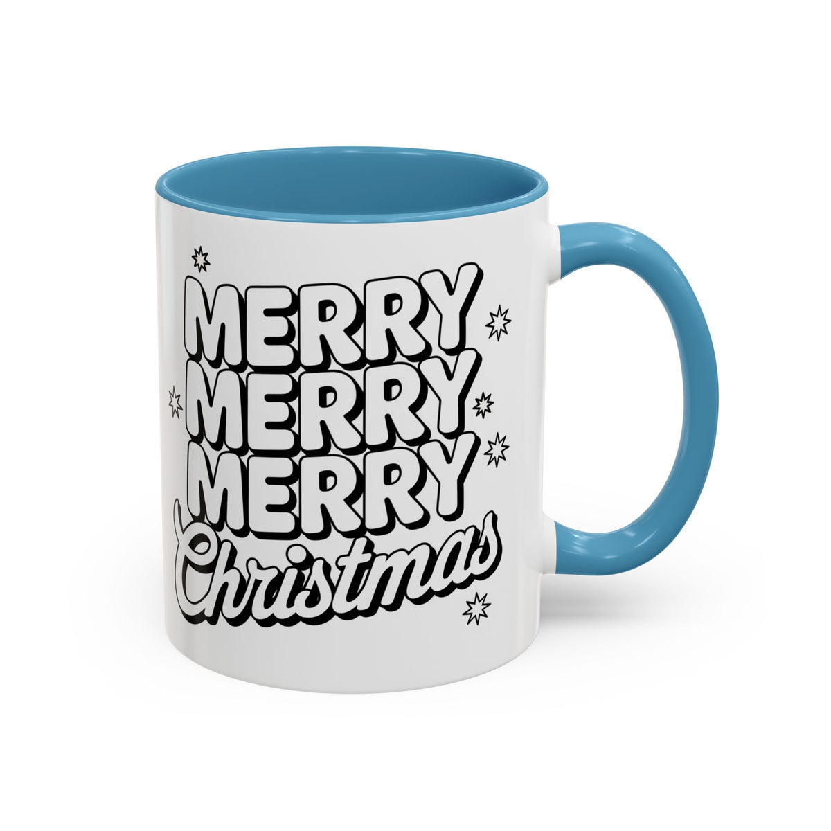 Christmas - Merry Christmas Black & White Embossed Text
