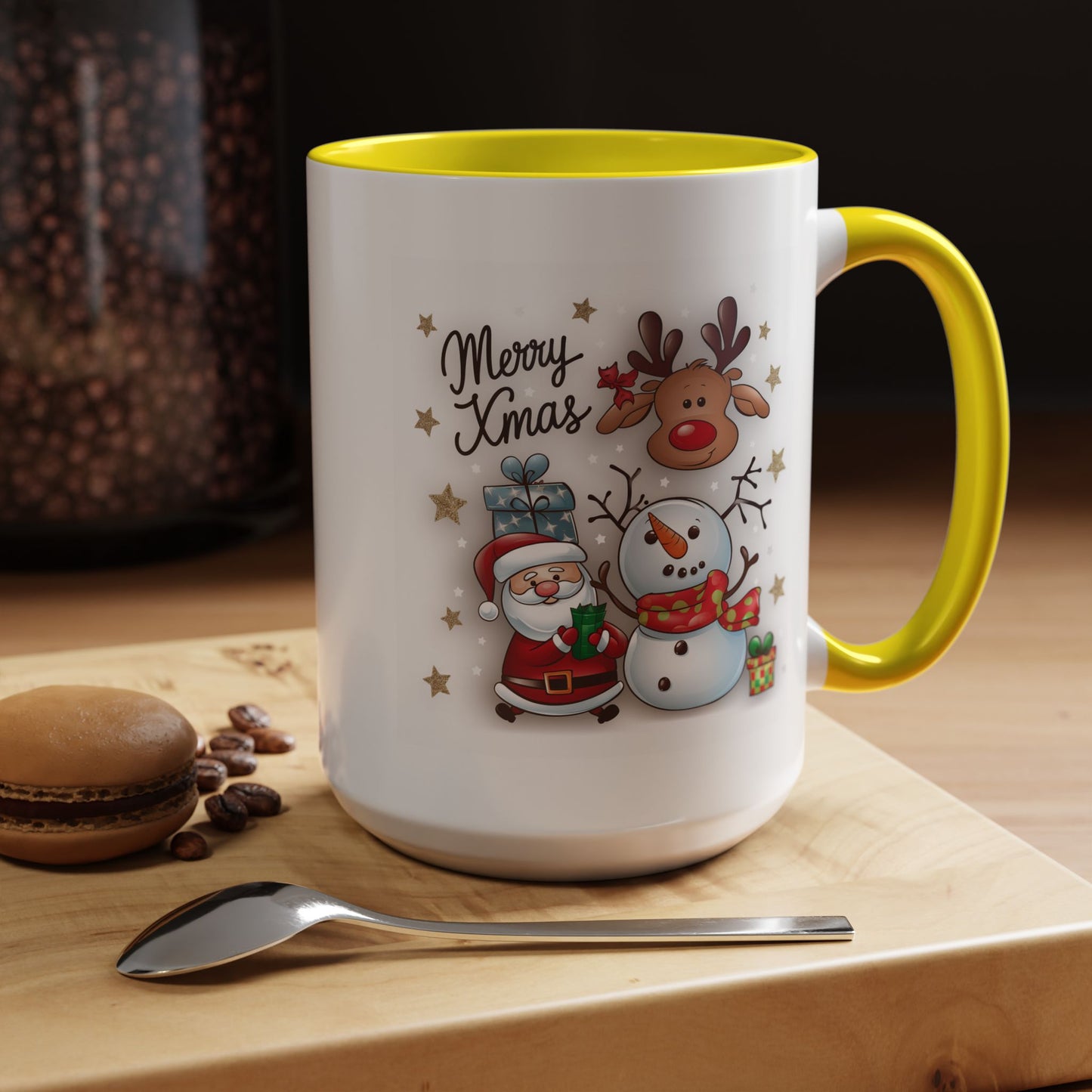 Christmas Mug - Merry Xmas Santa Snowman Reindeer