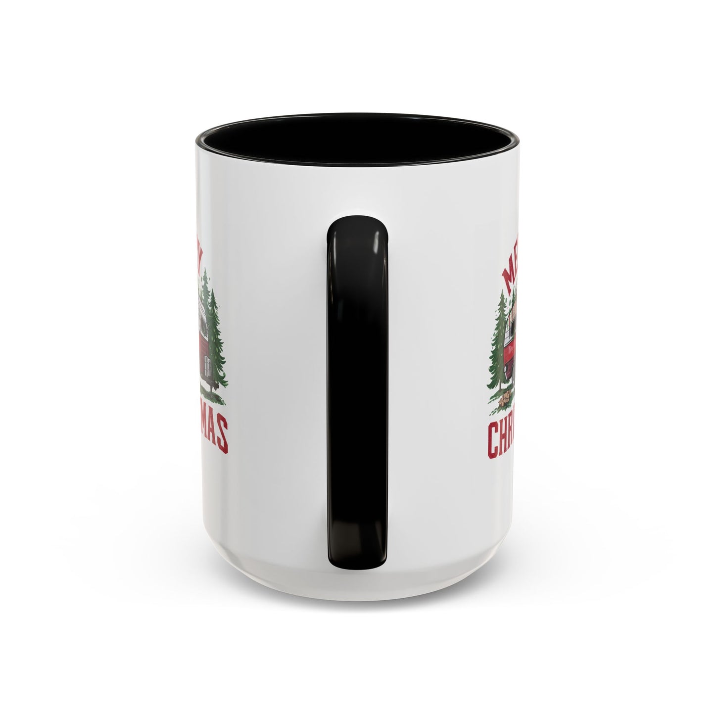 Christmas Mug - Merry Christmas Red & White Camper