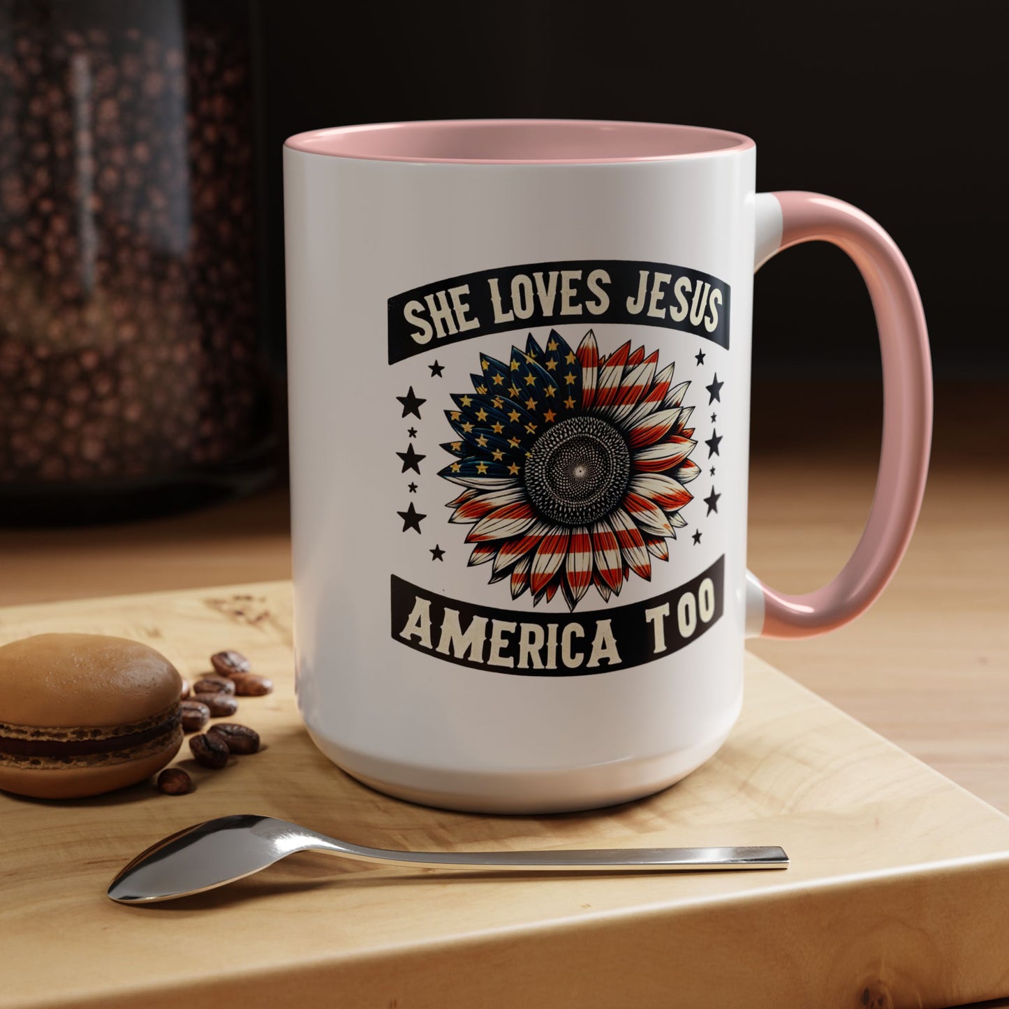 4th of July Mug - She Loves Jesus & America Too