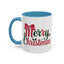 Christmas Mug - Merry Christmas Red & Green Text Bow
