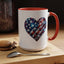 4th of July Mug - USA Sparkle Heart