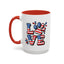 4th of July Mug - Animal Love USA Flag
