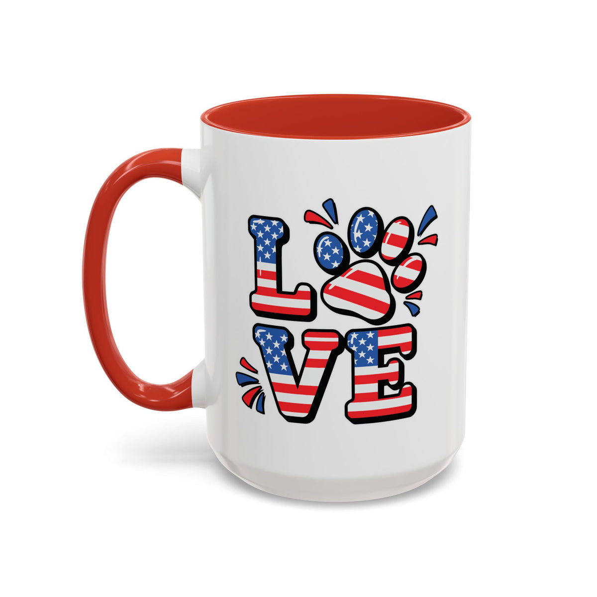 4th of July Mug - Animal Love USA Flag