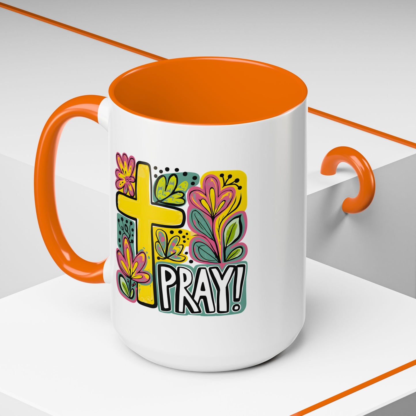 Religious Mug - Pray Cross