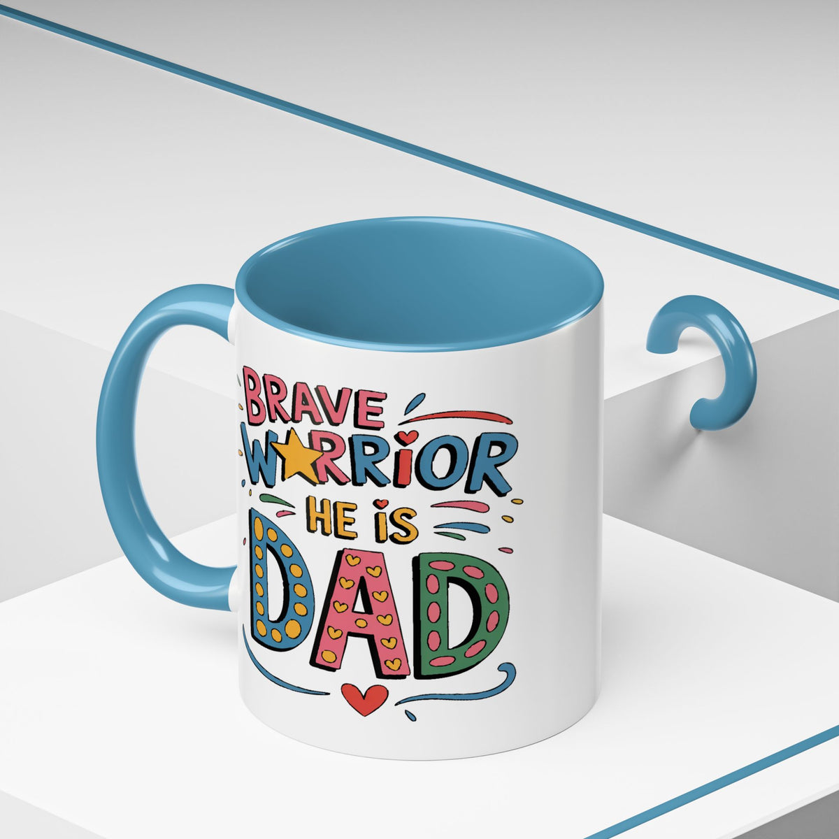 Father's Day Mug - Dad Brave Warrior