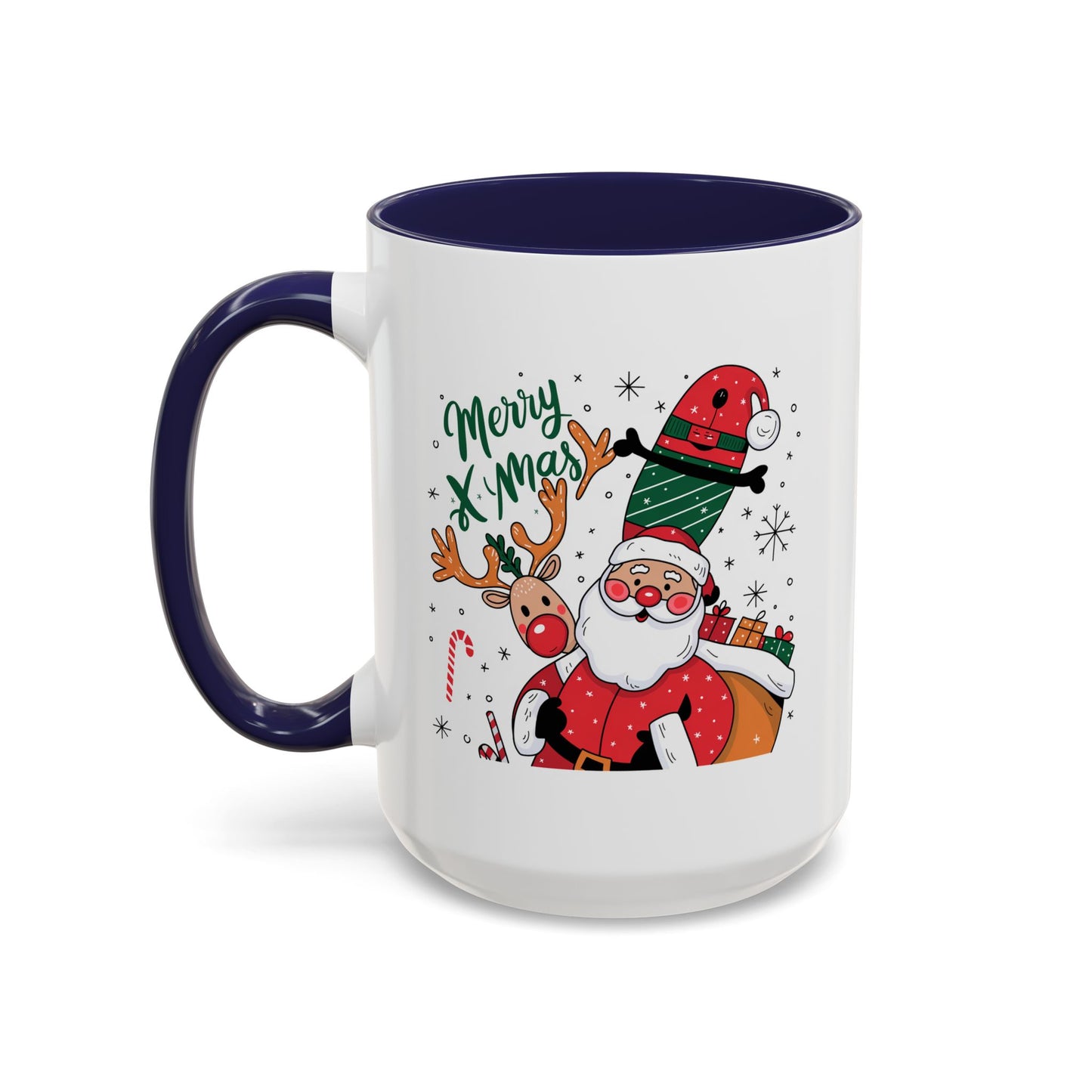 Christmas Mug - Merry Xmas Santa Reindeer