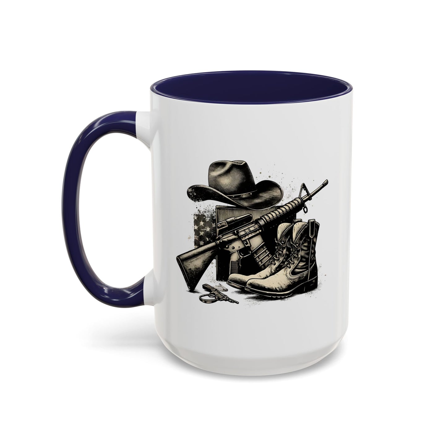 4th of July Mug - Soldier Hat Boots Gun