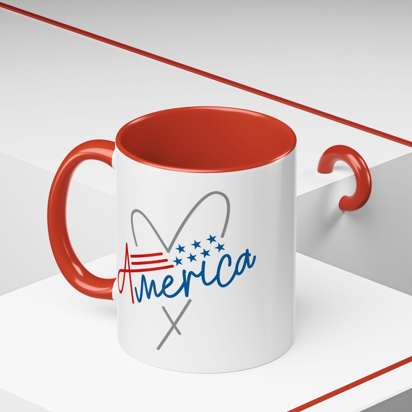 4th of July Mug - America Heart