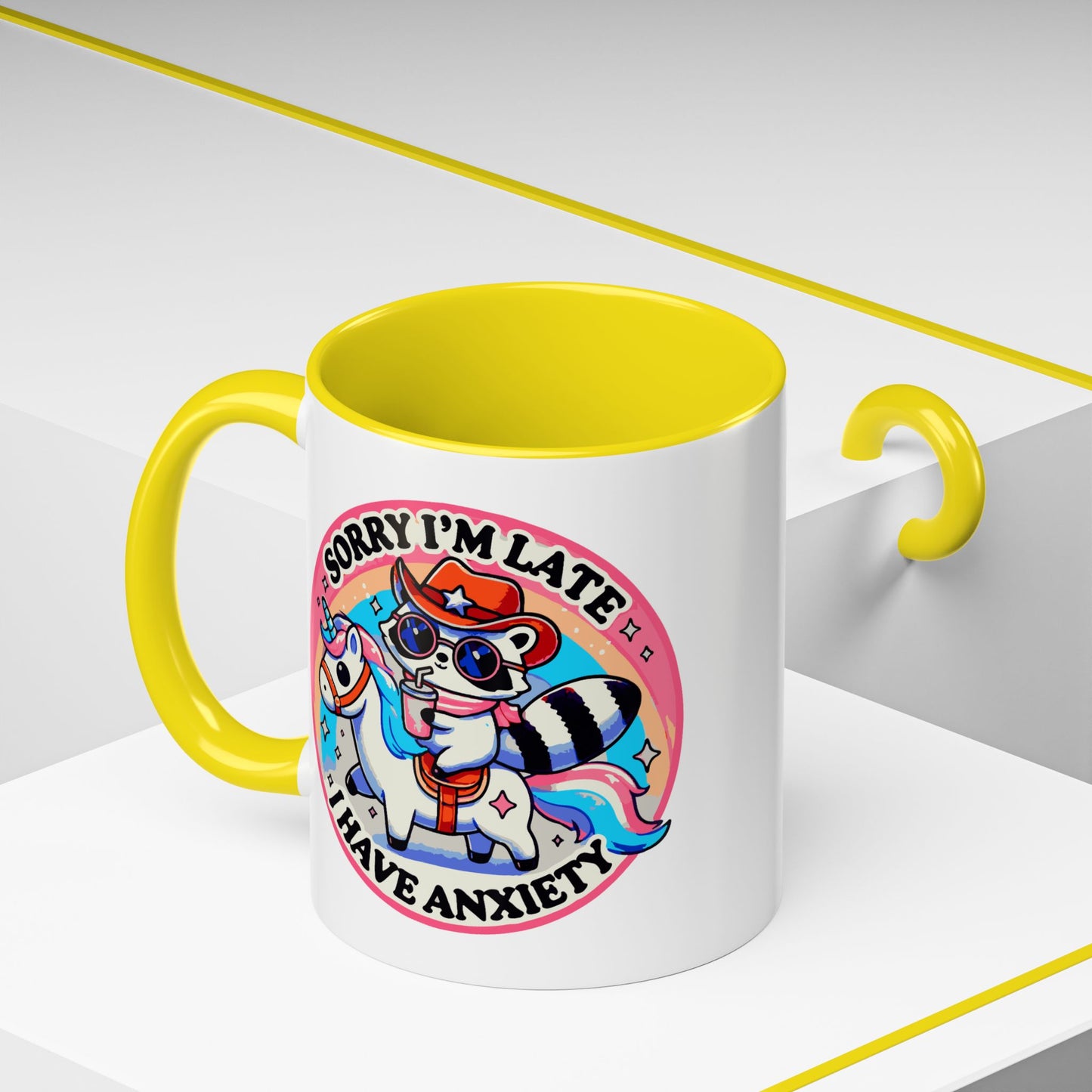 Humor Mug - Sorry I'm Late I Have Anxiety