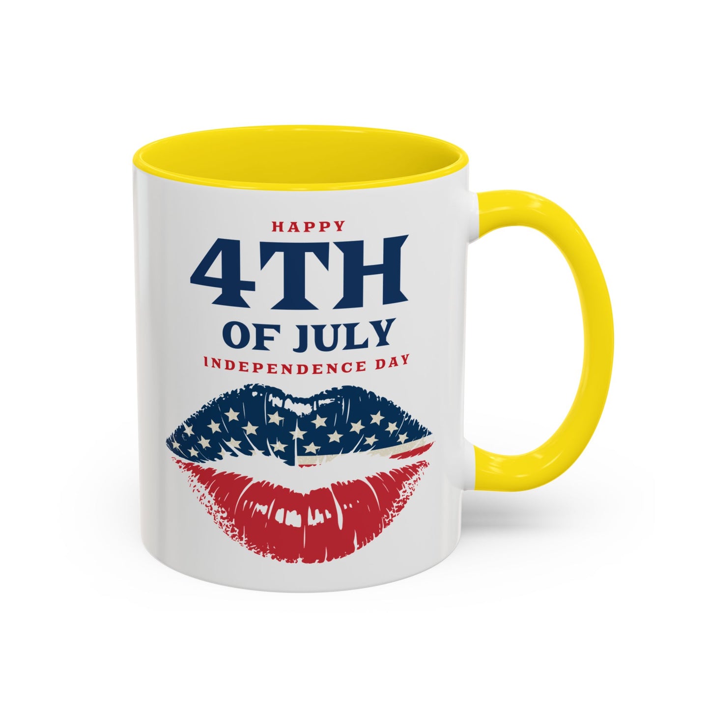 4th of July Mug - Happy 4th of July Flag Lips