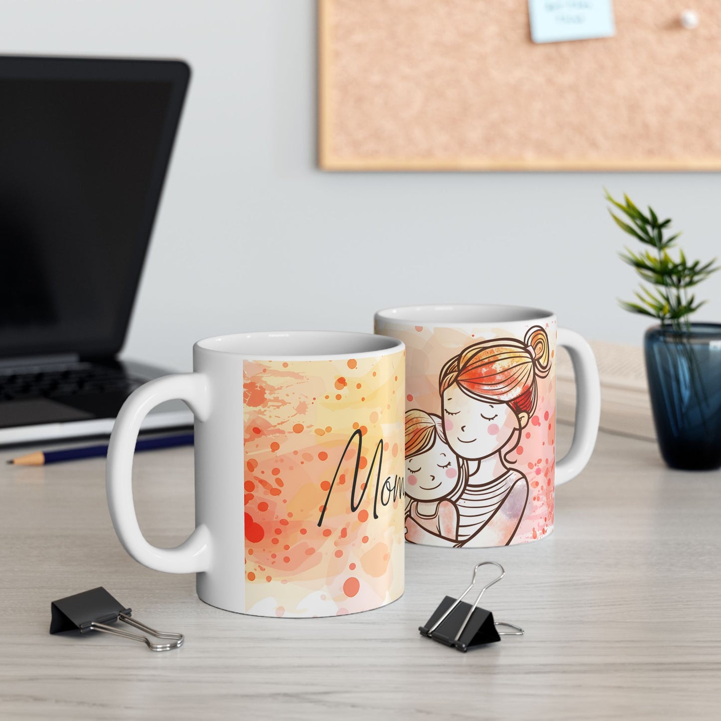 Mother's Day Mug - Mom & Daughter Embrace