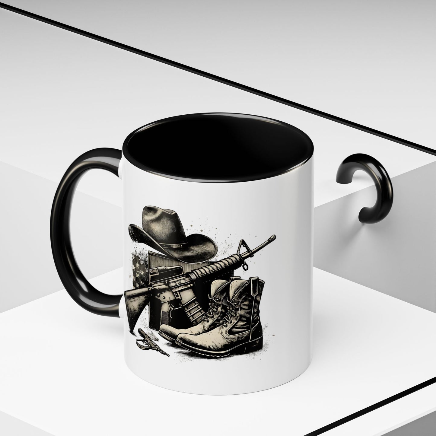 4th of July Mug - Soldier Hat Boots Gun
