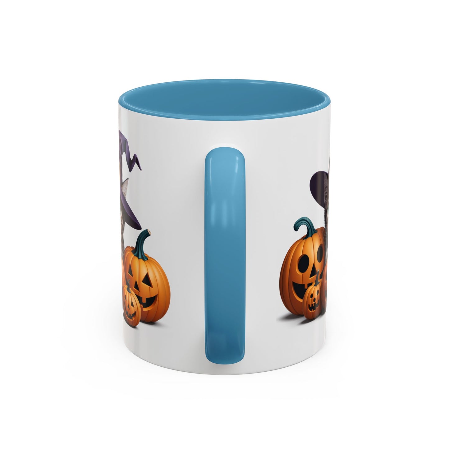 Halloween Mug - Witch Cat Hiding In Pumpkins
