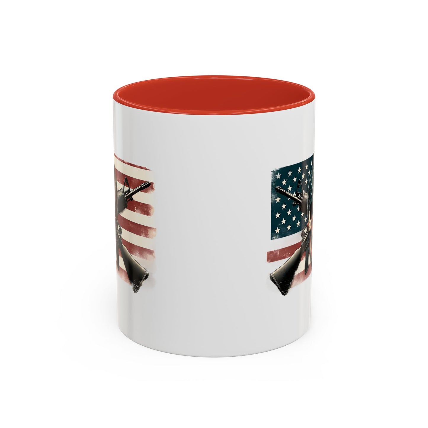 4th of July Mug - Skull Guns Flag