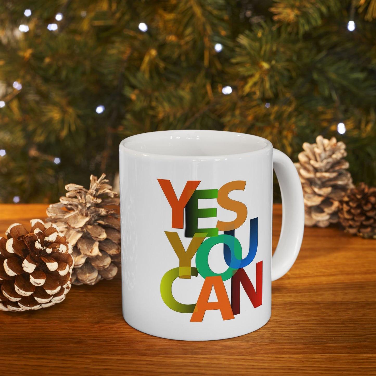 Motivation Mug - Yes You Can Colorful