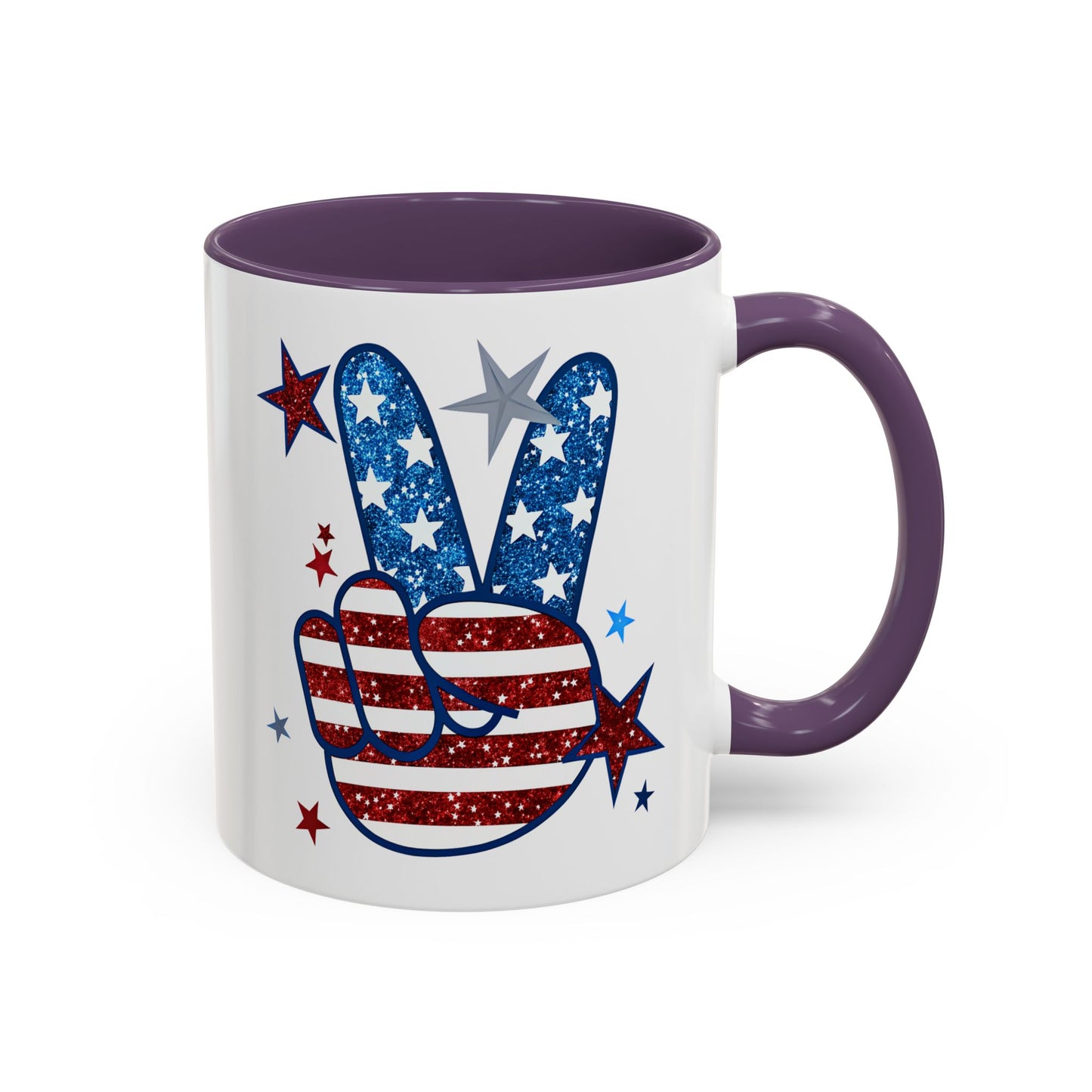 4th of July Mug - America Peace Sign