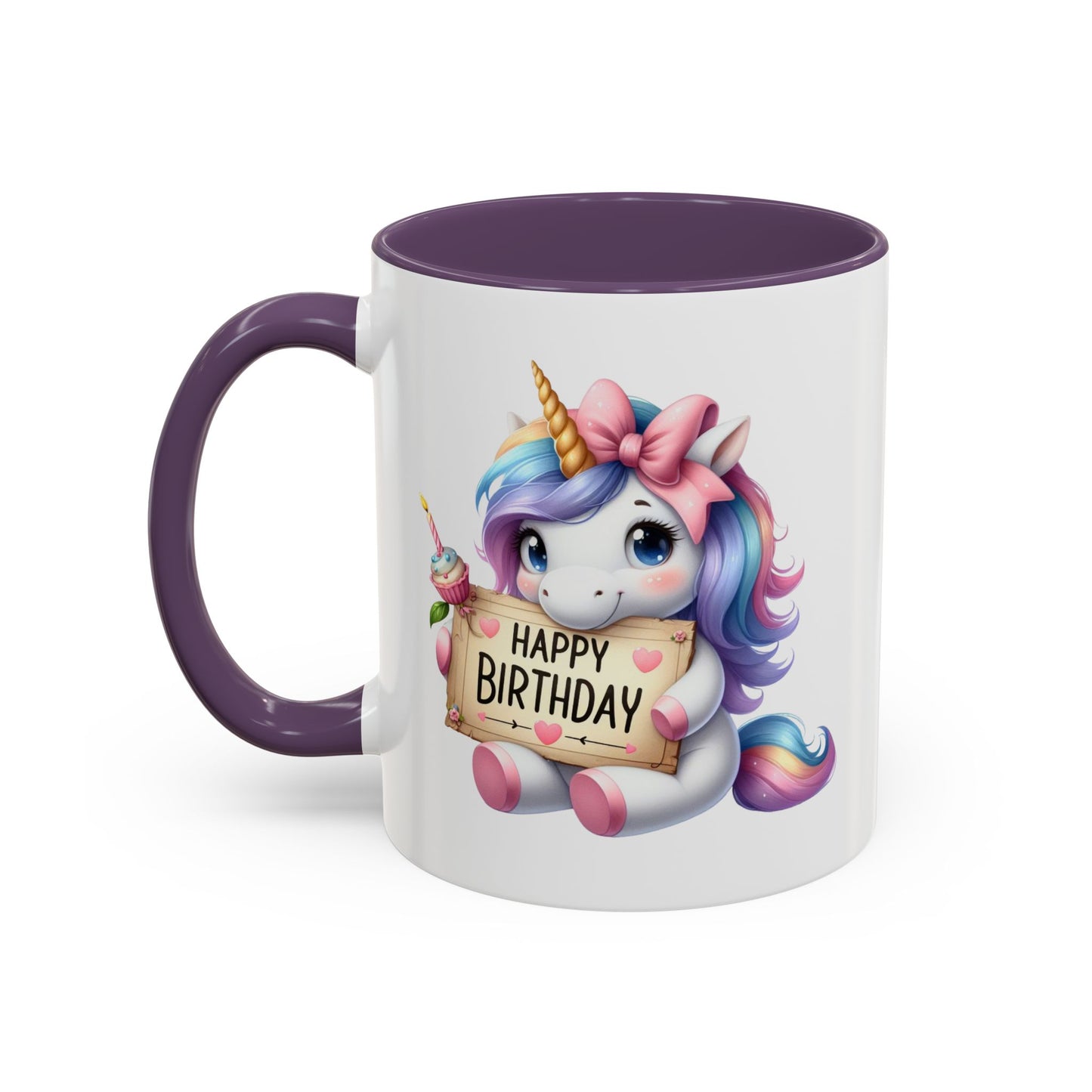 Birthday Mug - Girl Unicorn Happy Birthday Sign