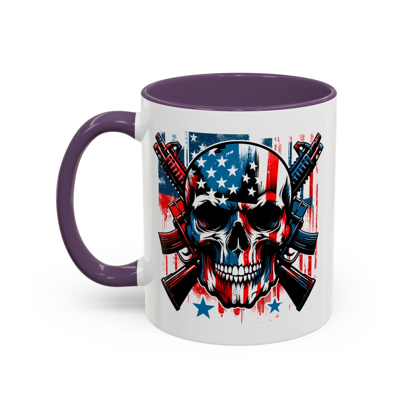 4th of July Mug - Skull With American Flag