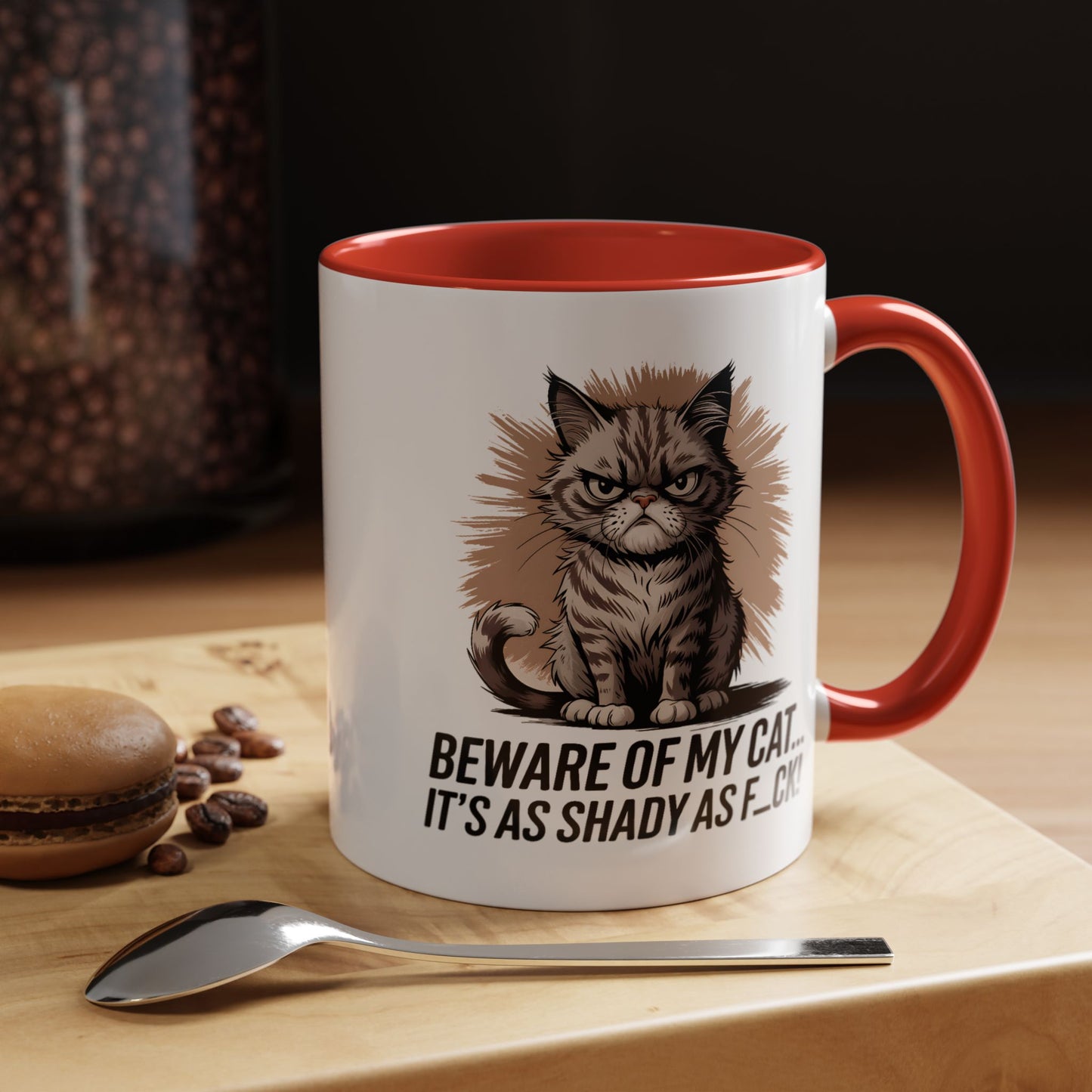 Humor Mug - Beware of My Cat