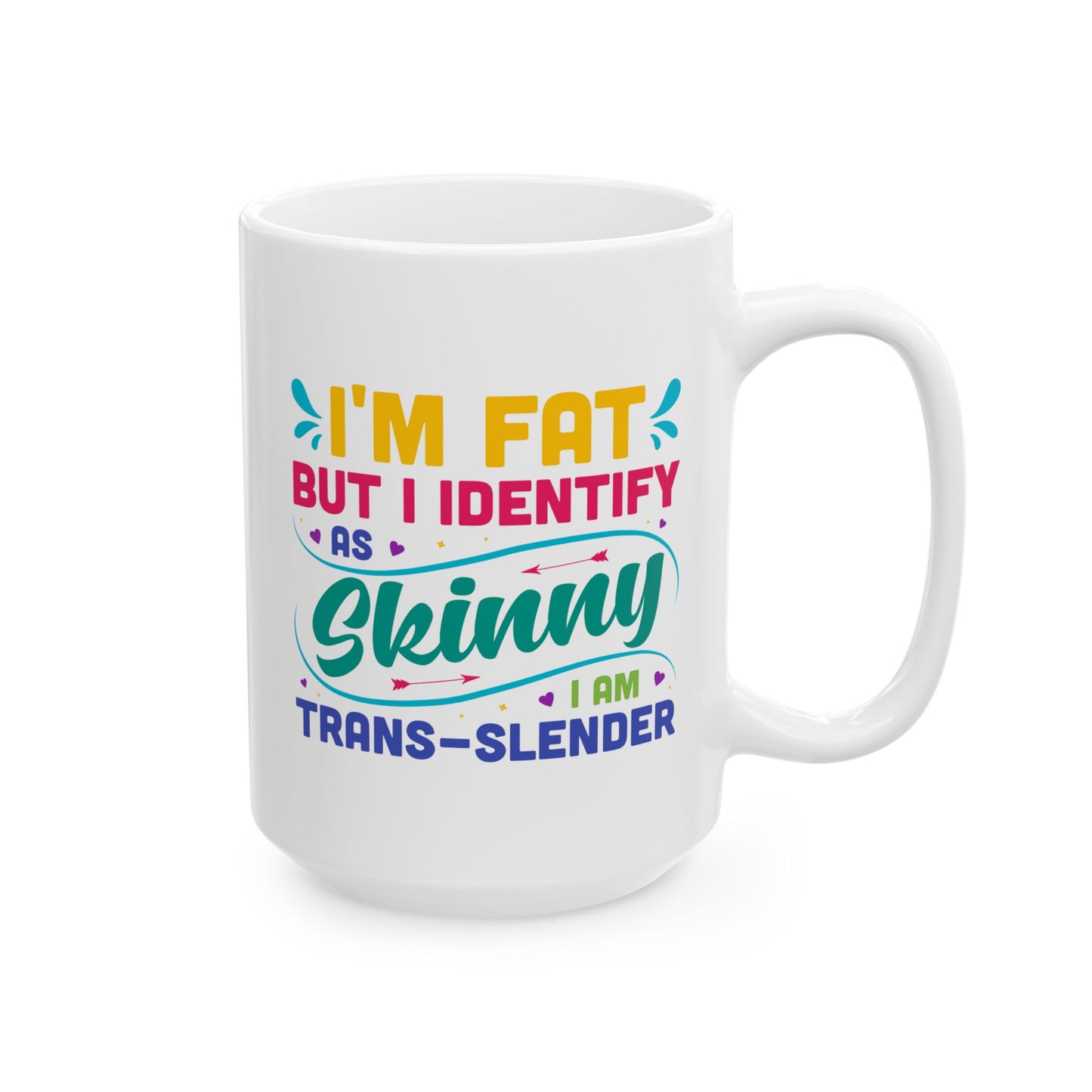 Humor Mug - I'm Fat But Identify as Skinny