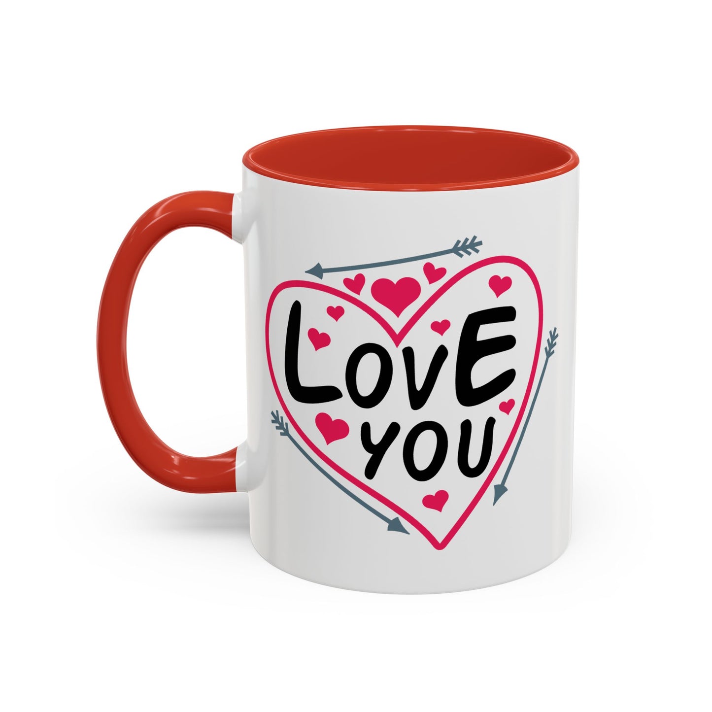 Valentine's Day Mug - Love You Heart Arrows