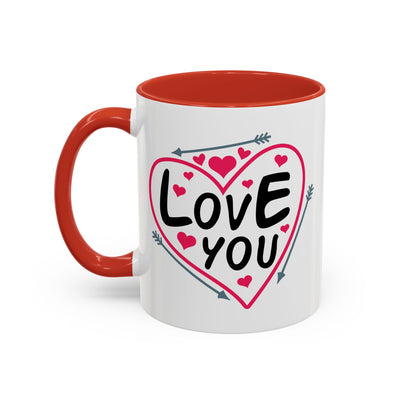 Valentine's Day Mug - Love You Heart Arrows
