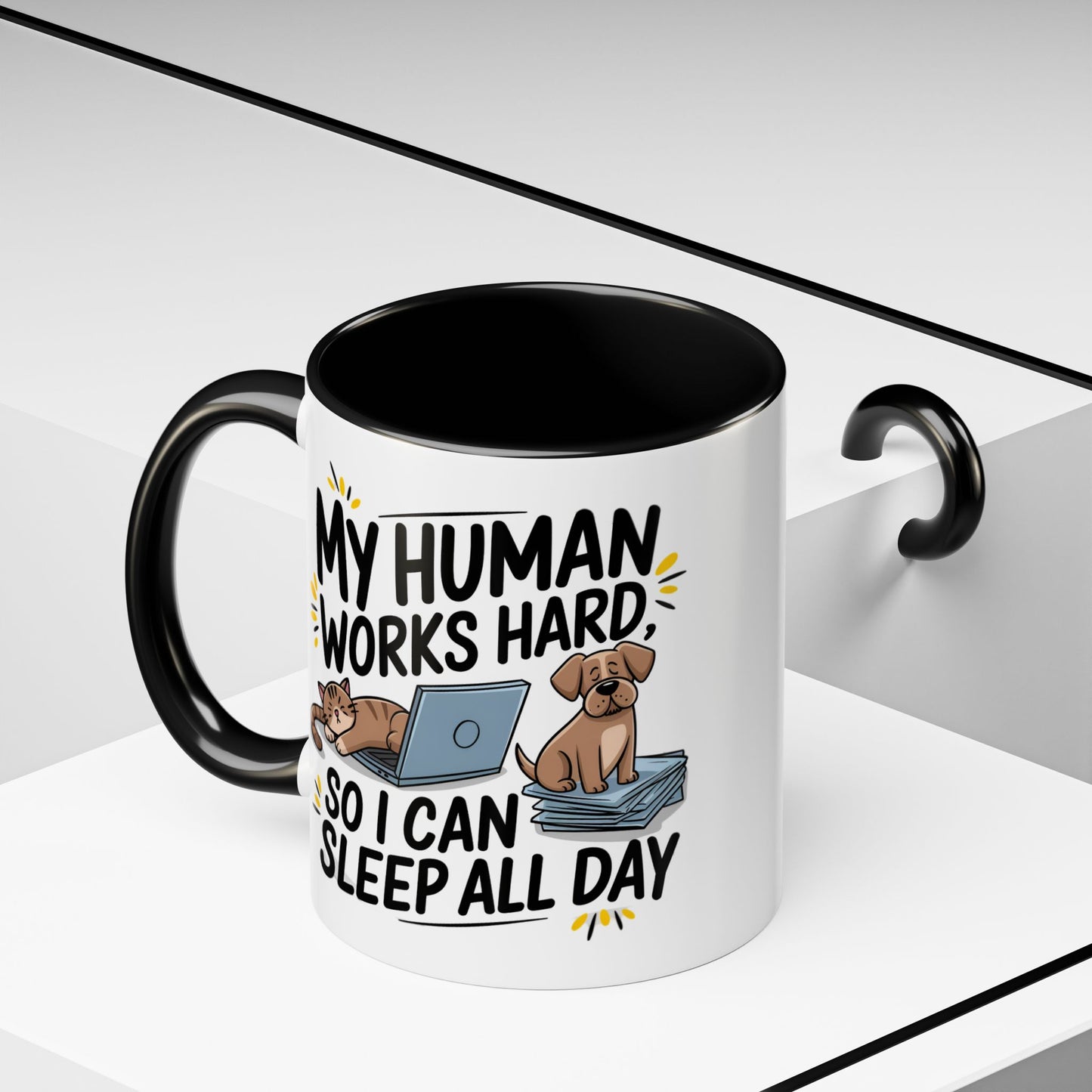 Animal Mug - My Human Works Hard