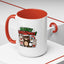 Christmas Mug - Merry Christmas Green & Red Text Cute Animals