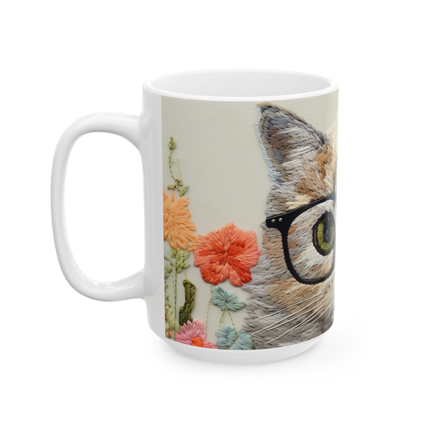 Artistic Mug - Felted Cat 5
