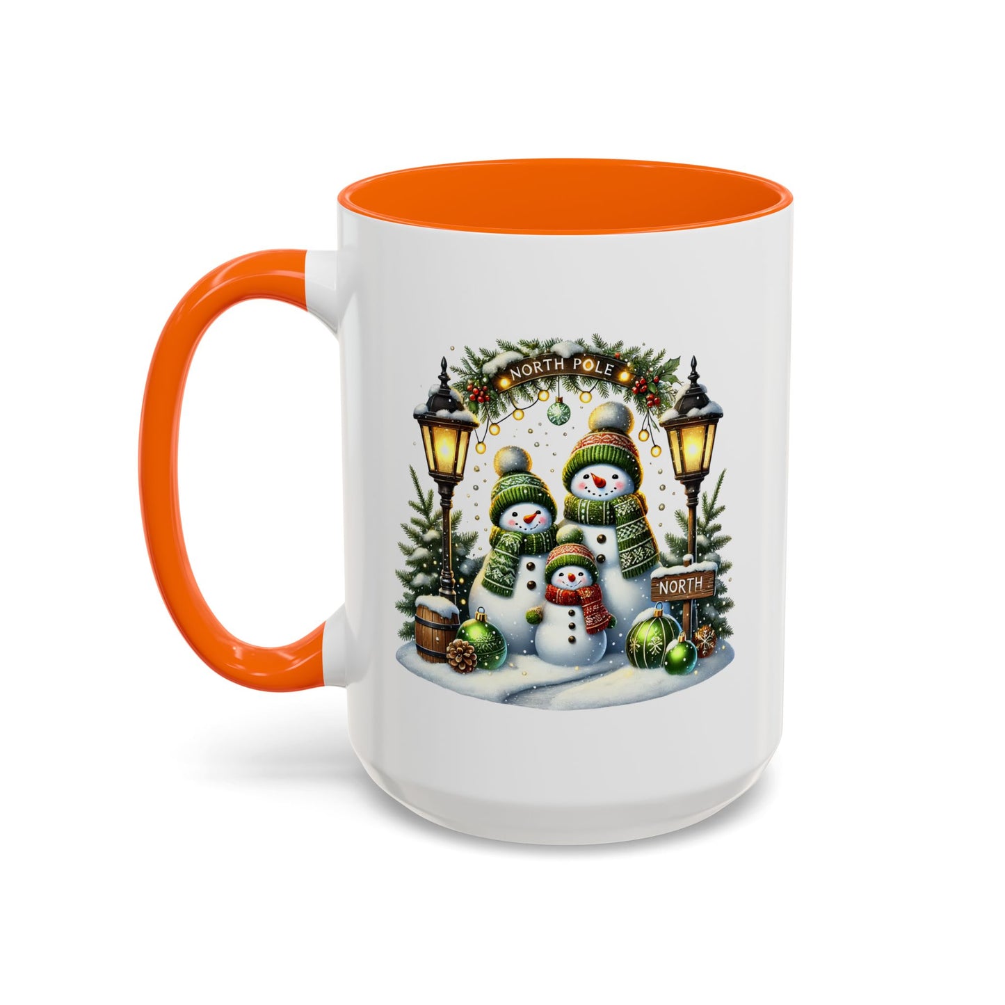 Christmas Mug - Green Snowman Family