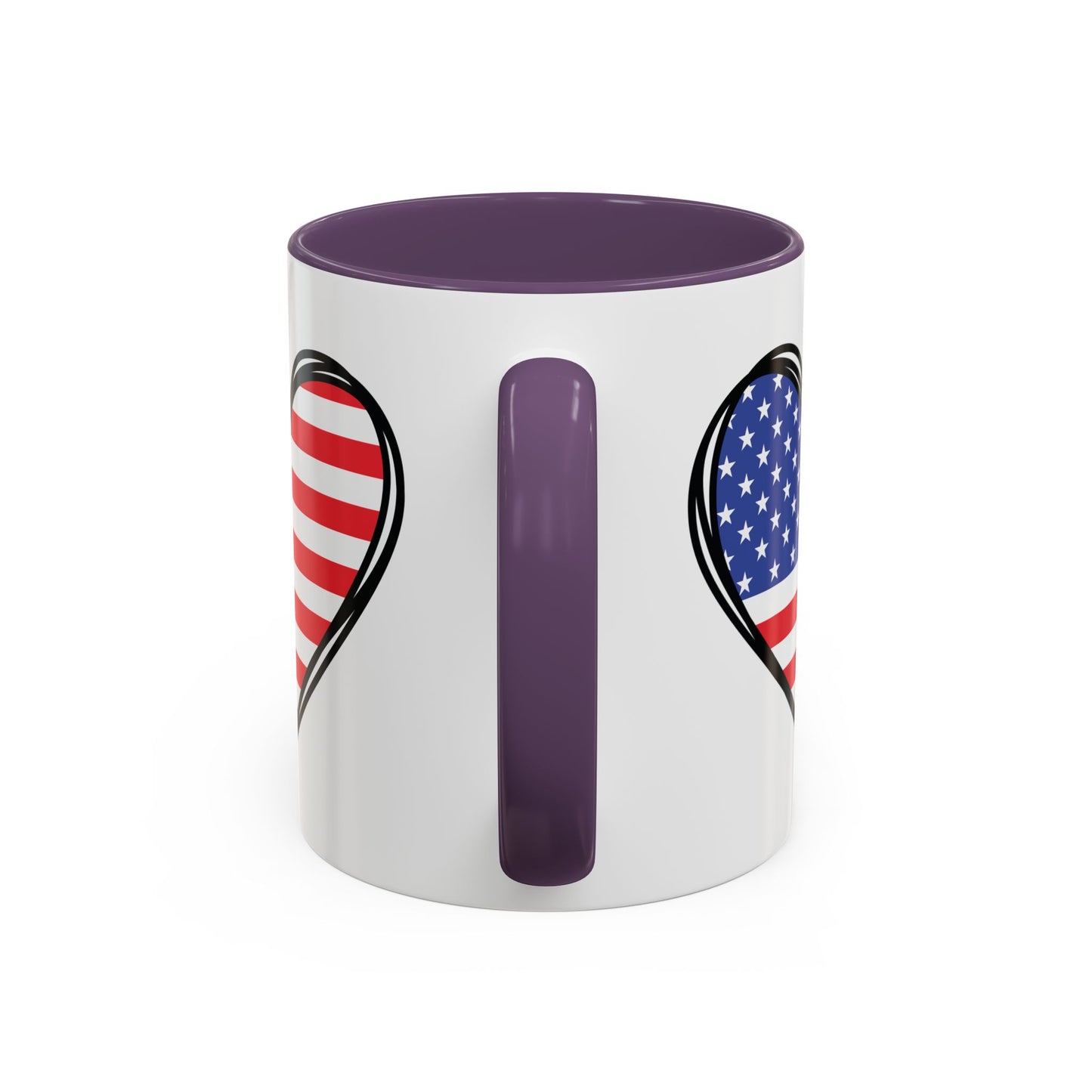4th of July Mug - USA Flag Heart
