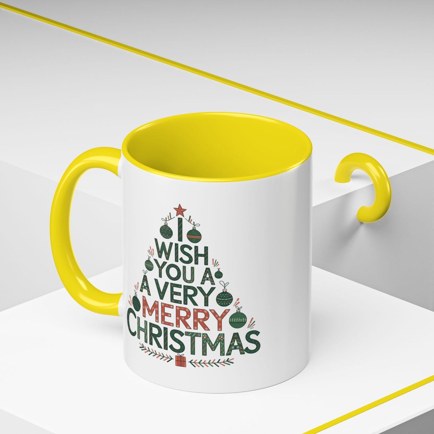 Christmas Mug - I Wish You a Merry Christmas Tree