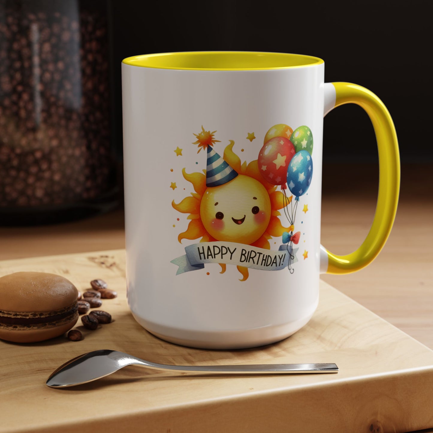 Birthday Mug - Happy Birthday Sun & Balloons