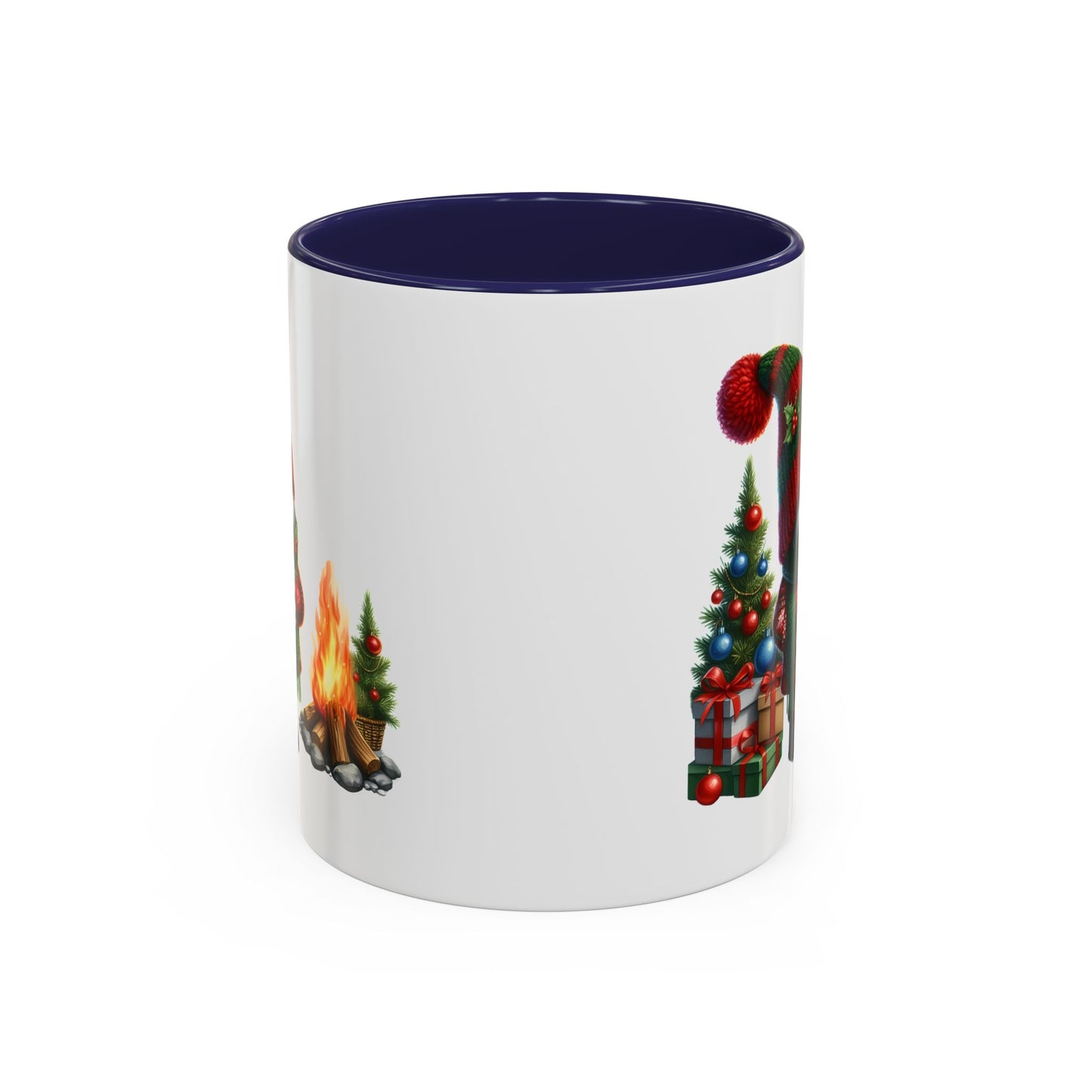 Christmas Mug - Gnome Presents and Fire