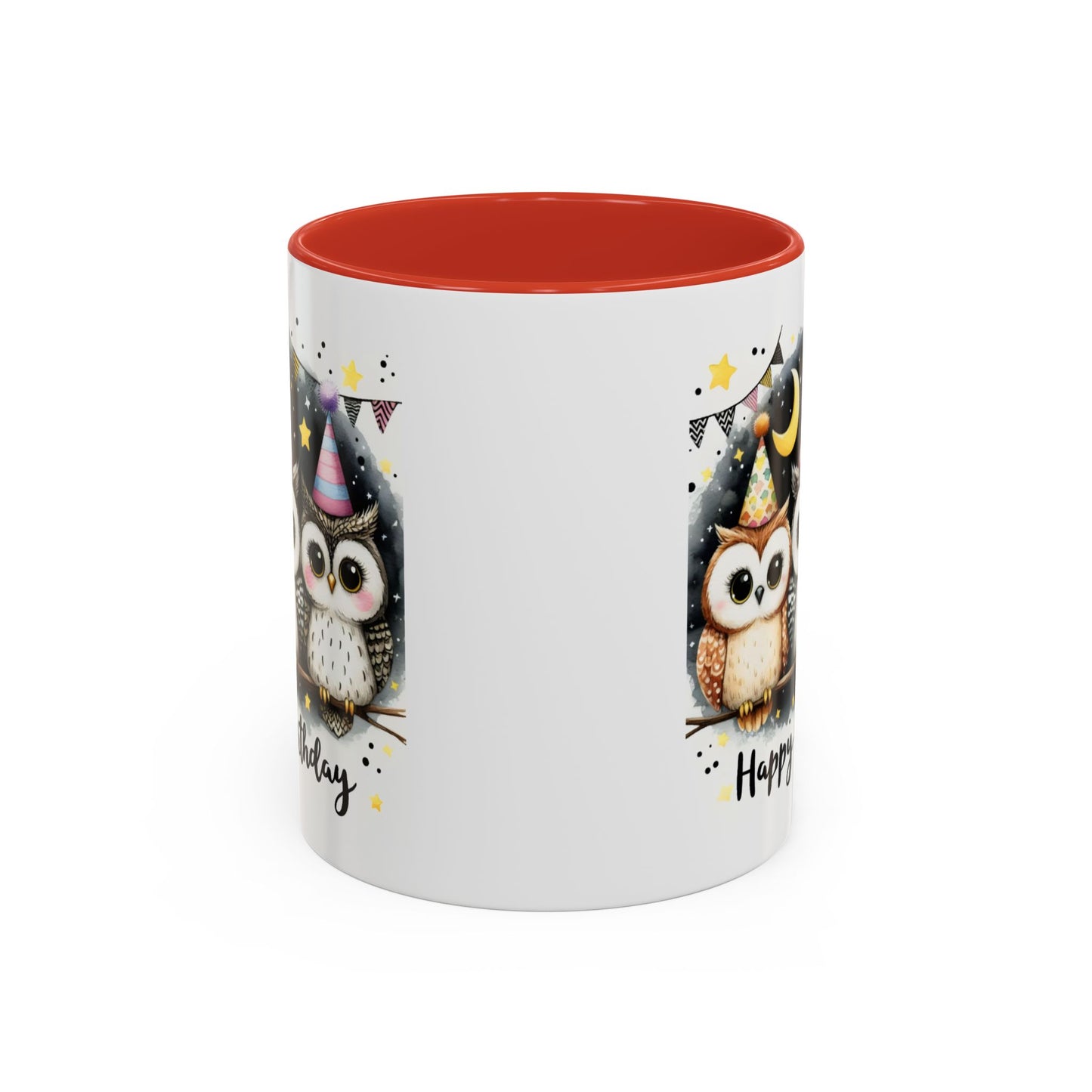 Birthday Mug - Happy Birthday Owls