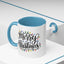Christmas Mug - Merry Christmas Black Text Colored Lights