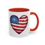 4th of July Mug - Heart American Flag