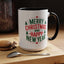 Christmas Mug - Merry Christmas and a Happy New Year Green & Red Text Trees Stars