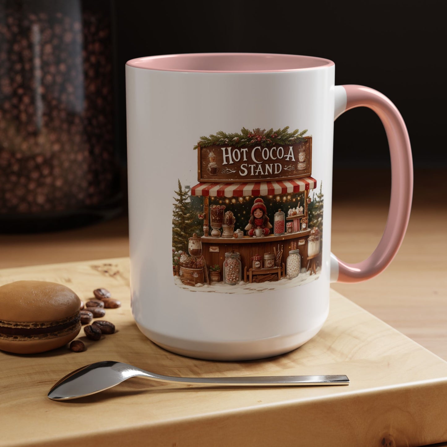 Christmas Mug - Hot Cocoa Stand White Text