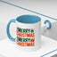 Christmas Mug - Green & Red Text Tree Presents