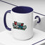 Christmas Mug - Merry Christmas White Red & Blue Text