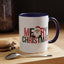 Christmas Mug - Merry Christmas Green & Red Text Santa