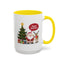 Christmas Mug - Happy Holidays Callout Santa Tree Presents Reindeer
