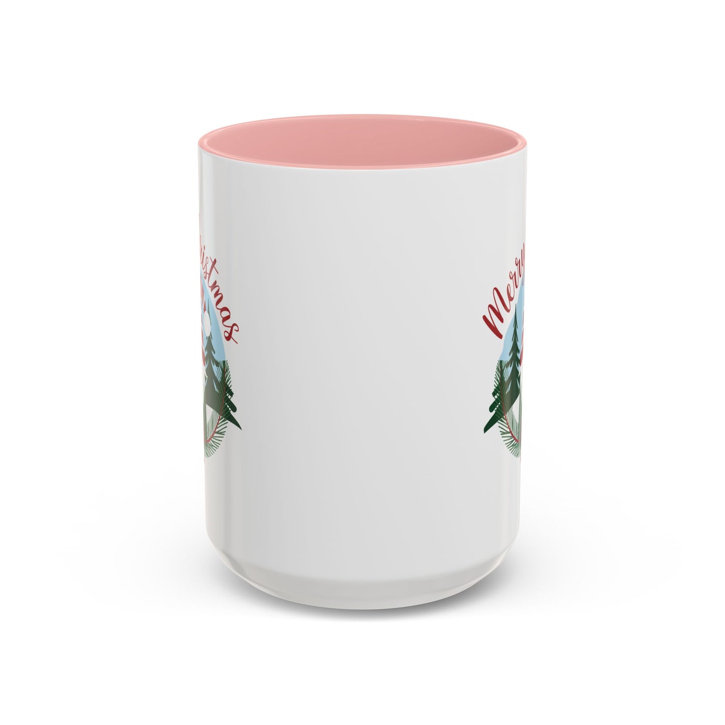 Christmas Mug - Merry Christmas Red Text Gnome Bow Tree