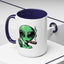 Adult Mug - Green Alien Fuck You Human