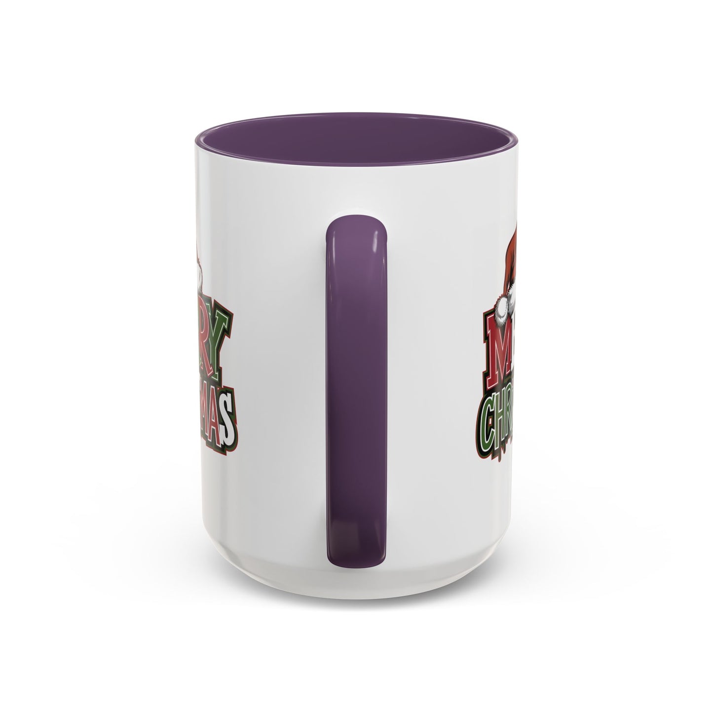 Christmas Mug - Merry Christmas Red Green & White Graffiti Hat