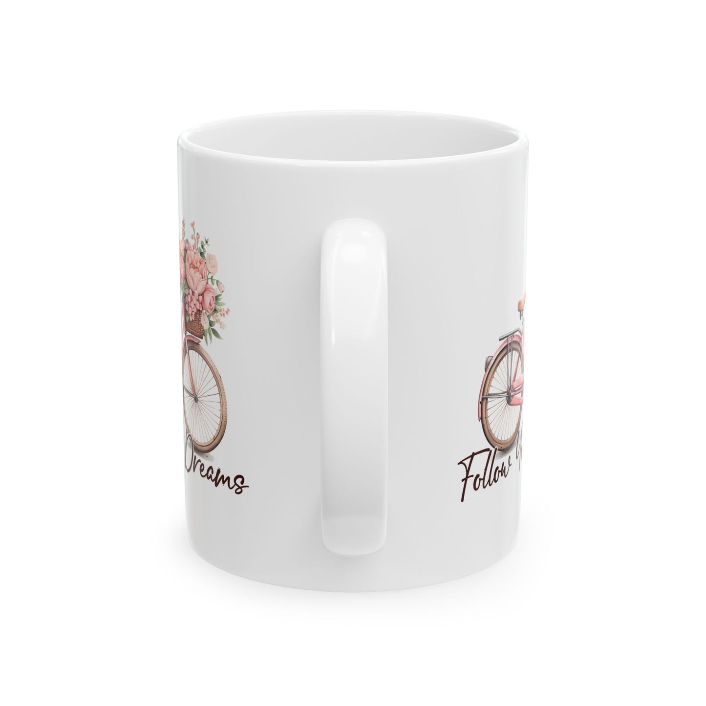 Motivation Mug - Follow Your Dreams Pink Bike